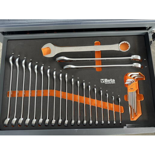 Carucior scule, echipat cu 7 sertare, Beta RSC24/7-A, Gri Antracit