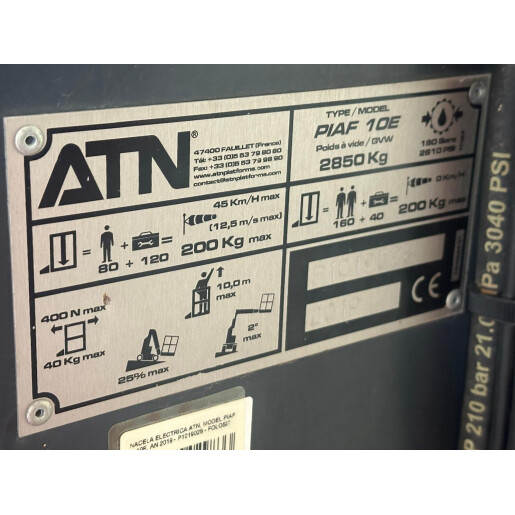 Nacela Platforma autoridicatoare ATN PIAF 10E  Electrica 