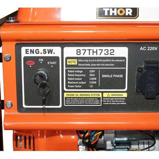 Generator electric 220V, 5.5KW pe benzina Thor