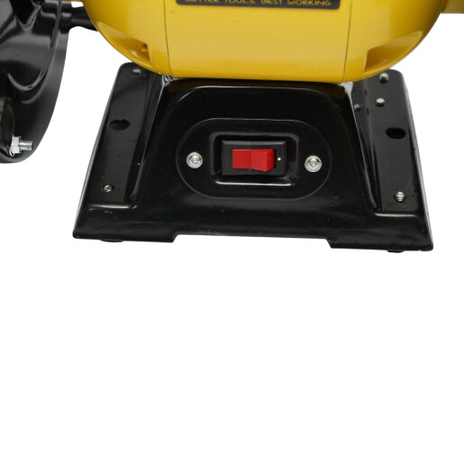 Polizor de banc 400W, 220V disc abraziv 200x20x16mm, viteza rotatie 2950rpm Crownman