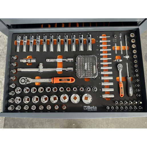 Carucior scule, echipat cu 7 sertare, Beta RSC24/7-A, Gri Antracit