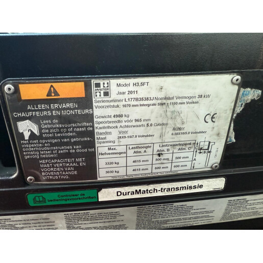 Stivuitor Hyster Model H3.5 FT -GPL - 3.5T - 2011 
