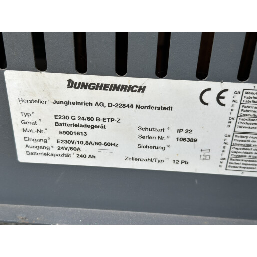 Statie incarcare Jungheinrich Timetronic Plus 24V/60A