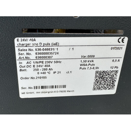 Statie incarcare Charger One D Puls 24V/40A