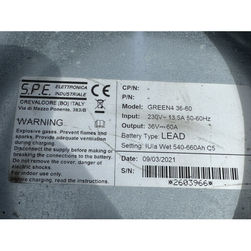 Statie de incarcare SPE Elettronica Industriale 36V/60A