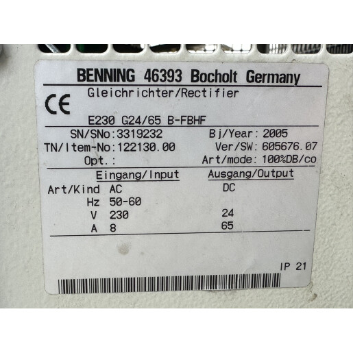 Statie incarcare Belatron HF 24V/65A