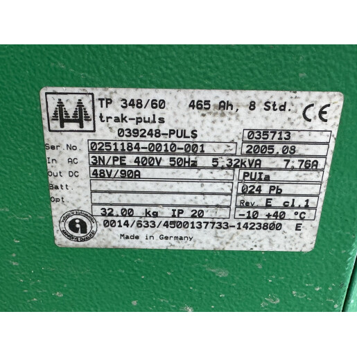 Statie incarcare Hoppecke trak- puls HF 48V/90A