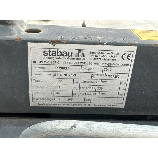 Atasament/ Translatie STABAU pt stivuitoare cu pozitionare furci si lame duble - 2.5 Tone