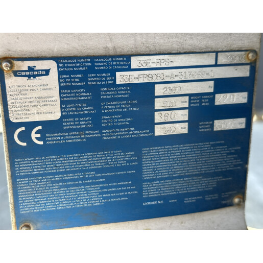 Atasament / Translatie CASCADE pt stivuitoare cu pozitionare furci si lame - 2.3 Tone