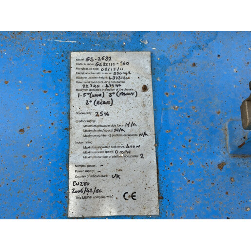 Nacela / Platforma Electrica tip Foarfeca Genie GS-2632 - 2011 - Extensibila 