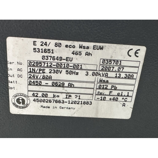 Statie incarcare Still ecotron Wsa 24V/80A