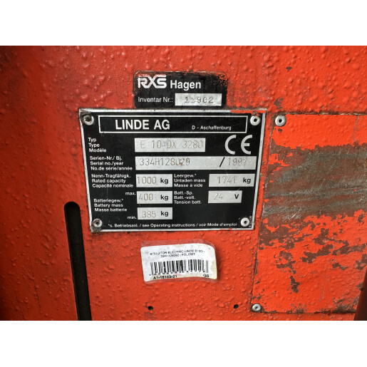 Stivuitor Linde E10DX - Electric - 1T - 