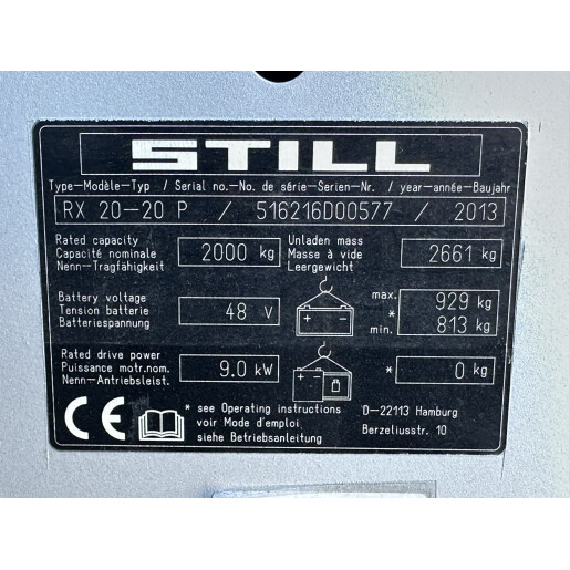Stivuitor Electric STILL RX20-20 P - 2T - 2013