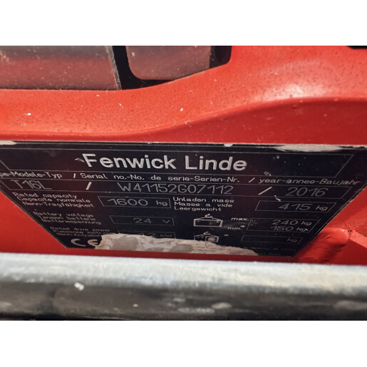 Transpaleta electrica  Linde T16L - 1.6T - 2016 