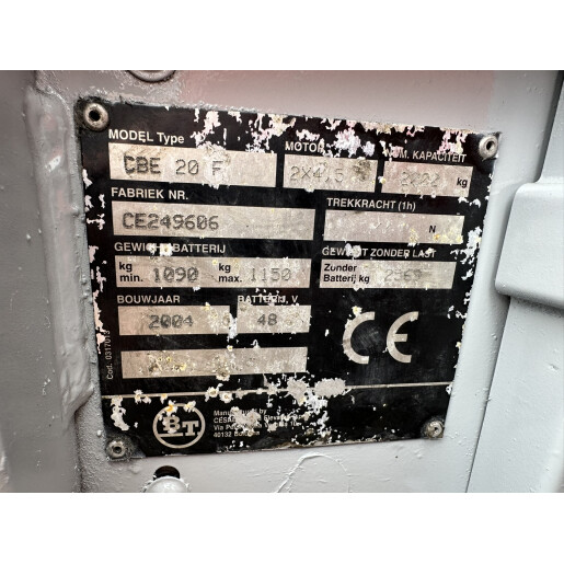 Stivuitor Electric BT CBE 20 F - 2T - 2004 
