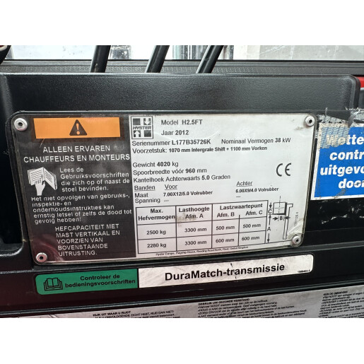 Stivuitor Hyster Model H2.5 FT - GPL - 2.5T - 2012 