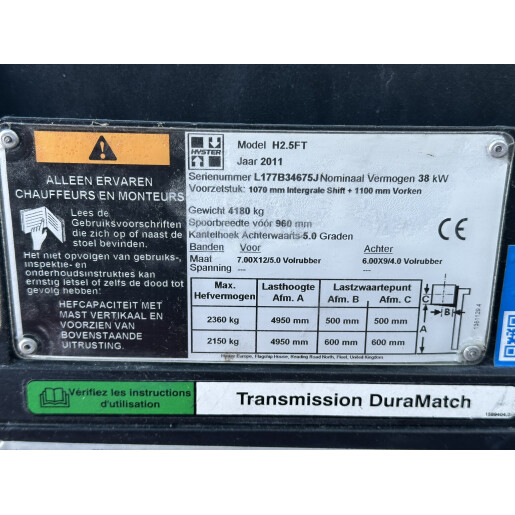 Stivuitor Hyster Model H2.5 FT - GPL - 2.5T - 2011