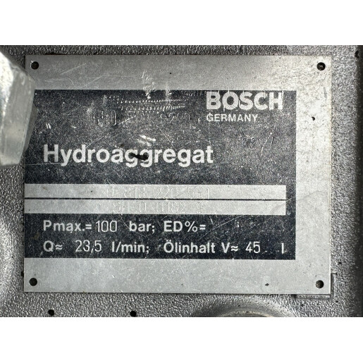 Unitate hydraulica BOSCH - Hydroaggregat - 100 bar, 23.5l/min, 4.0kW