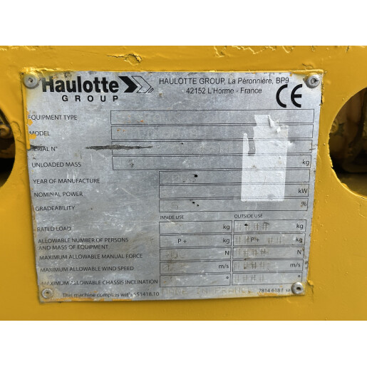Nacela electrica HAULOTTE Optimum 8 tip foarfeca - 7,6m - 2008 scissor lift