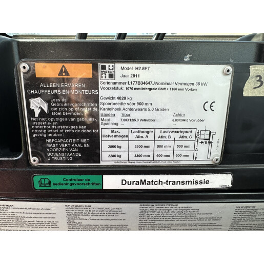 Stivuitor Hyster Model H2.5 FT - GPL - 2.5T - 2011