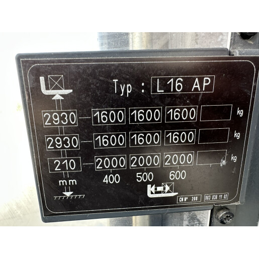 Liza electrica cu catarg LINDE L16 AP - An 2020 