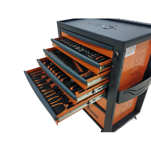 Carucior scule Mobil Beta RSC24/7-0 Orange cu 7 sertare 