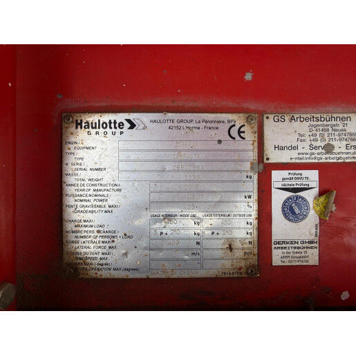 Nacela Electrica HAULOTTE COMPACT 8W tip foarfeca - 8m - 2013 scissor lift