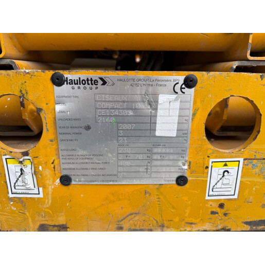 Nacela Electrica HAULOTTE COMPACT10 Tip foarfeca - 10m - 2007 