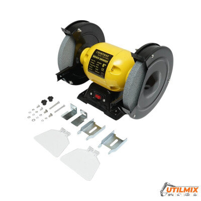 Polizor de banc 400W, 220V disc abraziv 200x20x16mm, viteza rotatie 2950rpm Crownman