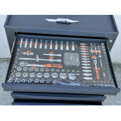 Carucior scule, echipat cu 7 sertare, Beta RSC24/7-A, gri antracit, sarcina maxima 800 kg, 740 x 445 x 970 mm
