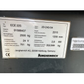 Liza electrica Jungheinrich ECE 225 - 2.5T - 2015 