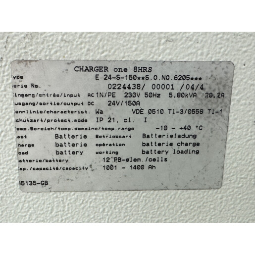 Statie incarcare Hoppecke Charger one S 24V/150A