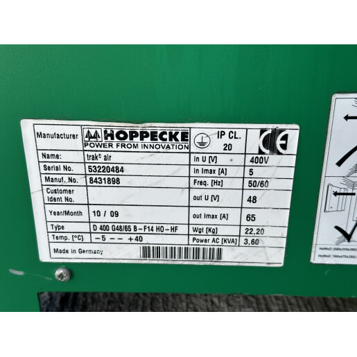 Statie incarcare Hoppecke trak air 48V/65A