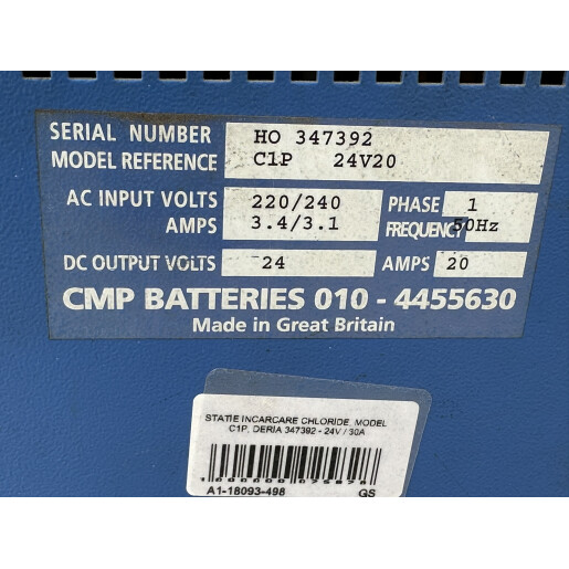 Statie incarcare Chloride Motive Power 24V/20A