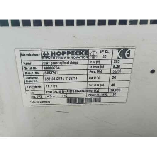 Statie incarcare Hoppecke trak-basic 24V/45A
