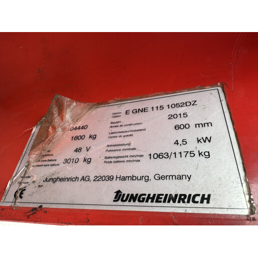 Reach Truck Jungheinrich ETV 216 Electric -  2015