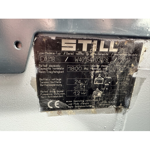 Transpaleta electrica STILL EXU18 - 1.8T - 2019 